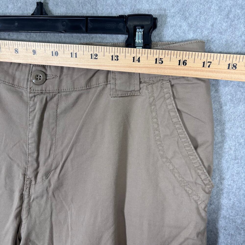 St Johns Bay Cargo Capri Pant 12 Khaki Utility Baggy Stretch Hiking GORP Y2K 90s - Picture 4 of 13